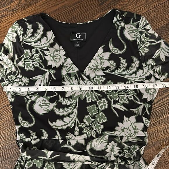 NWT G by Giuliana Aria Mesh Knit Tulip-Hem Wrap Modi Dress - Size Small - Picture 7 of 11